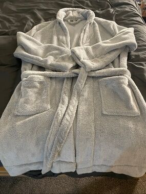 Cozy Plush Robe in Light Gray